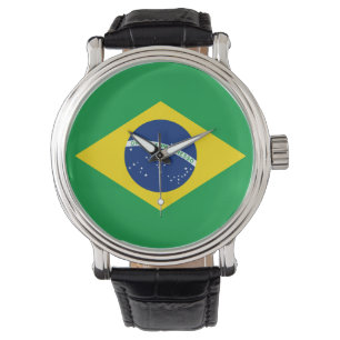 Brazilië Watch - de vlag van Brazilië Horloge