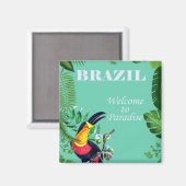  Brazilië Welkom bij Paradise Travel Magneet (Voorkant / Achterkant)