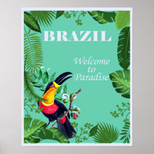  Brazilië Welkom bij Paradise Travel Poster