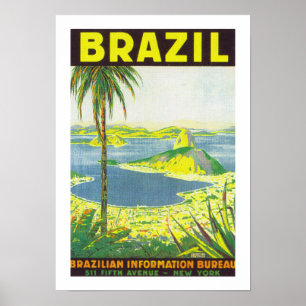 Brazilië (wit) poster