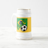 BRAZILIË World Soccer Fan Tshirts Bierpul (Voorkant links)