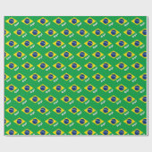 Brazilië Wrapping papier, groen, Braziliaanse vlag Cadeaupapier (Vlak)