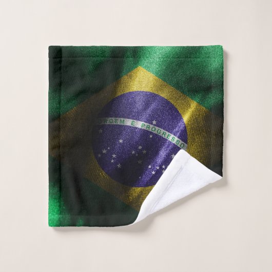 Brazilië zijde vlag bad handdoek (Wasdoekje)