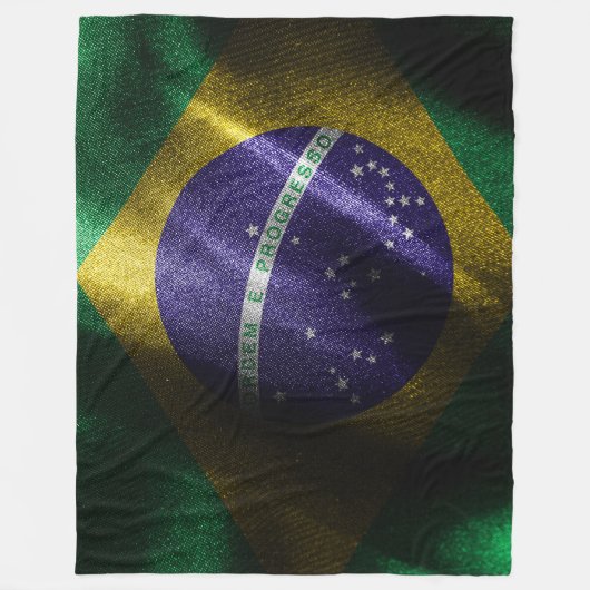 Brazilië zijde vlag fleece deken (Voorkant)