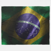 Brazilië zijde vlag fleece deken (Voorkant (Horizontaal))