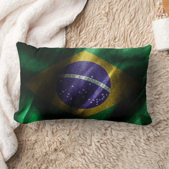 Brazilië zijde vlag kussen (Deken)