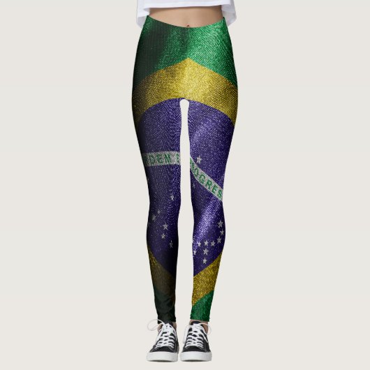 Brazilië zijde vlag leggings (Voorkant)
