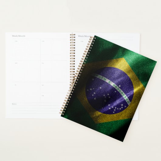 Brazilië zijde vlag planner (Display)