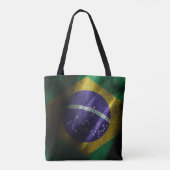 Brazilië zijde vlag tote bag (Achterkant)