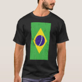 Brazilië Zuid-Amerika Brasilia Verstoorde vlag T-shirt (Voorkant)