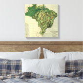 BraziliëFysieke panoramische kaartBrazilië Canvas Afdruk (Insitu (Slaapkamer))