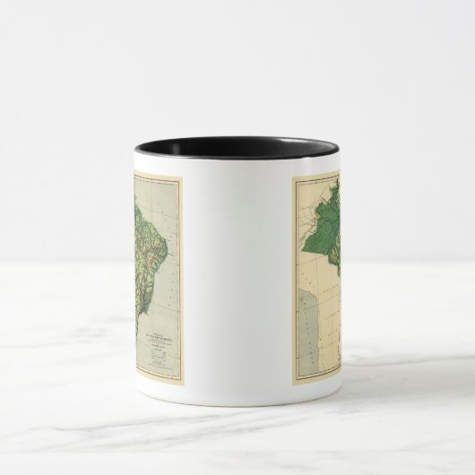 BraziliëFysieke panoramische kaartBrazilië Mok (Midden)