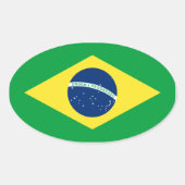 braziliervlag ovale sticker (Voorkant)