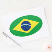 braziliervlag ovale sticker (Envelop)
