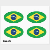 braziliervlag ovale sticker (Vel)
