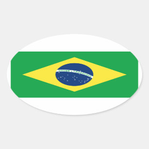 braziliervlag ovale sticker