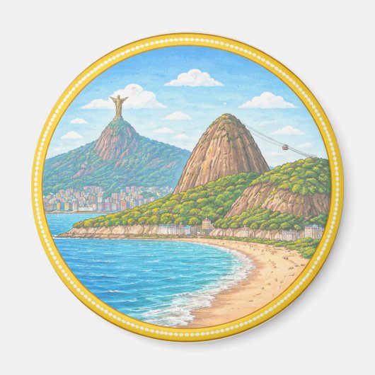 Brazilië's Rio de Janeiro Magneet (Voorkant)
