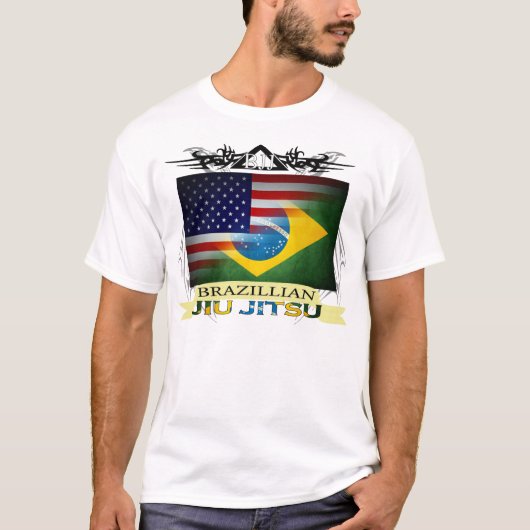 Brazillian Jiu Jitsu Flags T-Shirt (Voorkant)