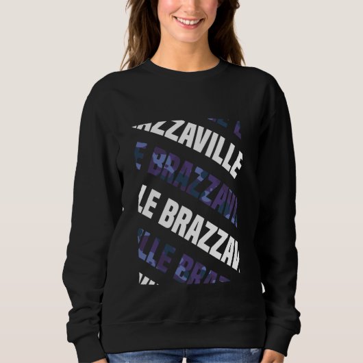 Brazzaville Camo Pattern Paarse Camouflage Trui (Voorkant)