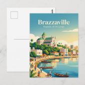 Brazzaville Republiek Congo Briefkaart (Voorkant / Achterkant)