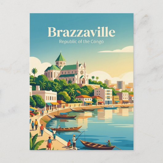Brazzaville Republiek Congo Briefkaart (Voorkant)