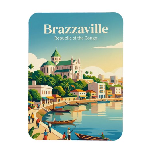 Brazzaville Republiek Congo Magneet (Verticaal)