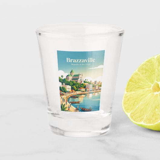 Brazzaville Republiek Congo Shot Glas (Voorkant)