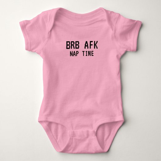 BRB - AFK Nap Time Online Gamer Baby Shirt (Voorkant)