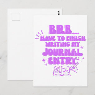 BRB Moet Mijn Dagboekaantekening Nog Afmaken  Briefkaart