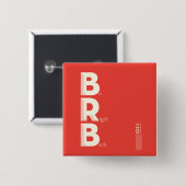 BRB VIERKANTE BUTTON 5,1 CM (Voorkant /achterkant)