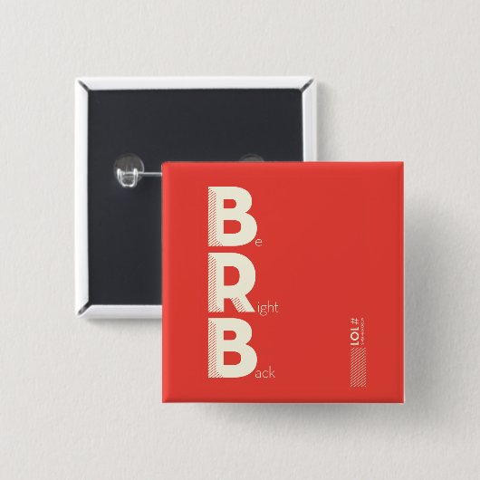 BRB VIERKANTE BUTTON 5,1 CM (Voorkant /achterkant)