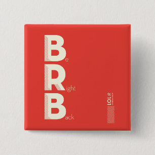 BRB VIERKANTE BUTTON 5,1 CM