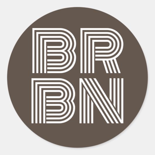 BRBN Bourbon Hunter Whiskey Collector Ronde Sticker (Voorkant)