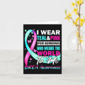 BRCA Awareness Ondersteuning voor borst- en eierst Kaart (Gele Bloem)