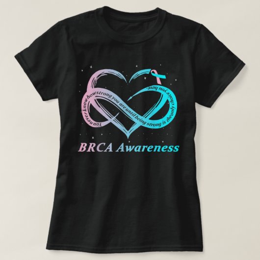 BRCA Warrior I'm Fine borstkanker Awareness T-shirt (Design voorkant)