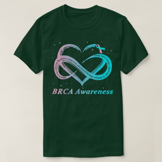 BRCA Warrior I'm Fine borstkanker Awareness T-shirt (Design voorkant)