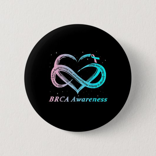 BRCA Warrior in het bewustzijn van borstkanker Ronde Button 5,7 Cm (Voorkant)
