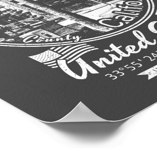 BREA CALIFORNIA - STAD BREA CA POSTER (Hoek)