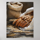 Bread And Wheat Ears Poster (Voorkant)