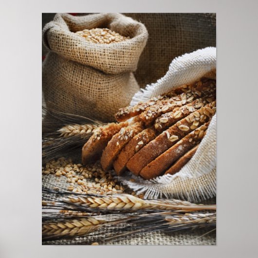 Bread And Wheat Ears Poster (Voorkant)