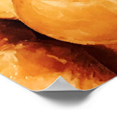 Bread background / Bread is a stapel food prepared Poster (Hoek)