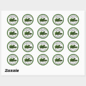 Bread & Butter Pickles Plaid  1,5"  Ronde Sticker (Vel)
