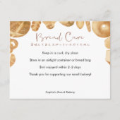 Bread Care Instructions Rustic Watercolor Bedankkaart (Voorkant)