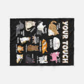 Bread Cats Variety Punny Cartoon Kitty Design Fleece Deken (Voorkant (Horizontaal))