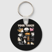 Bread Cats Variety Punny Cartoon Kitty Design  Sleutelhanger (Voorkant)
