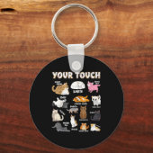 Bread Cats Variety Punny Cartoon Kitty Design  Sleutelhanger (Voorkant)