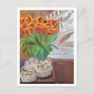 BREAD EN TULIPS IN PARIJS BRIEFKAART