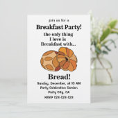 Bread Loaf Breakfast Party Kaart (Staand voorkant)
