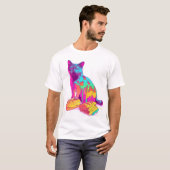 Bread Meowphosis – Glitchy Funny Cat Meme T-shirt (Voorkant volledig)