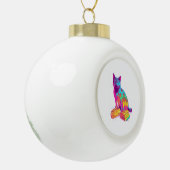 Bread Meowphosis – Glitchy Grappige Kat Meme Keramische Bal Ornament (Links)